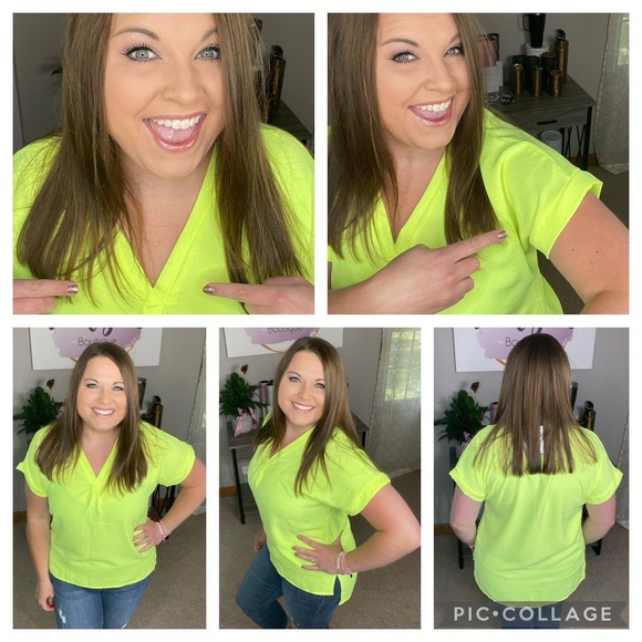 FSL Apparel Tops - Neon Yellow Dreams Dressy Tee